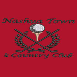Nashua Town & Country Club - Women's 3-Stripes Double Knit Full-Zip - Black Design