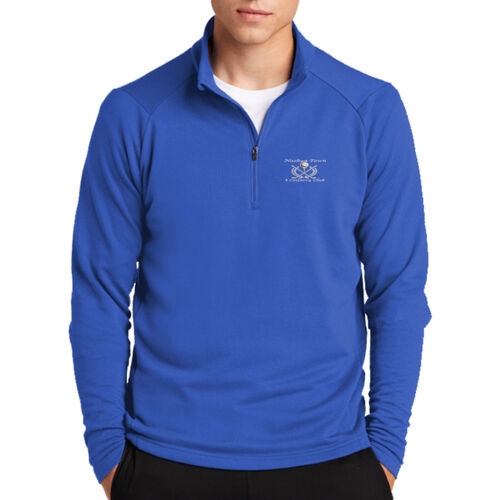 Nashua Town & Country Club - ® Lightweight French Terry 1/4 Zip Pullover - White Thumbnail
