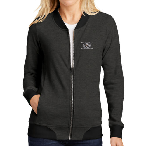 Nashua Town & Country Club - Ladies Lightweight French Terry Bomber - White Thumbnail